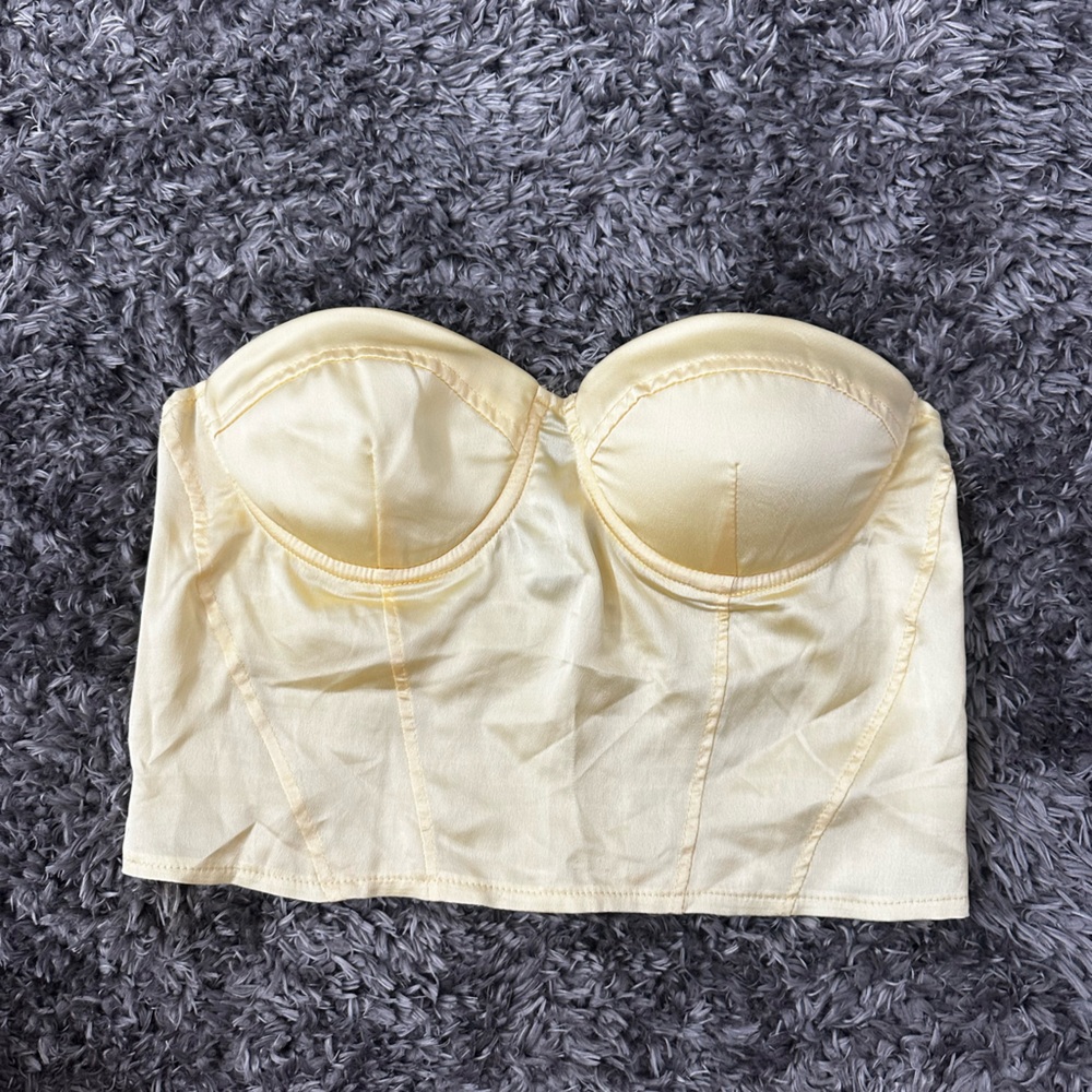 Cream Strapless Bustier - image 1